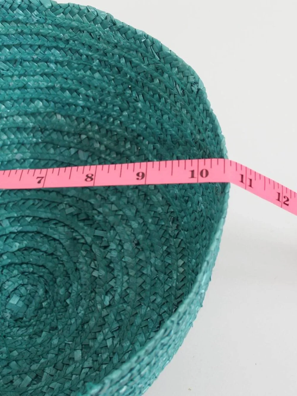 Teal Woven Nesting Bowls Set of 2 Boho Coastal